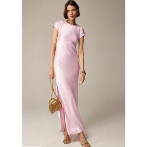 J. Crew Pale Pink Satin Maxi Dress